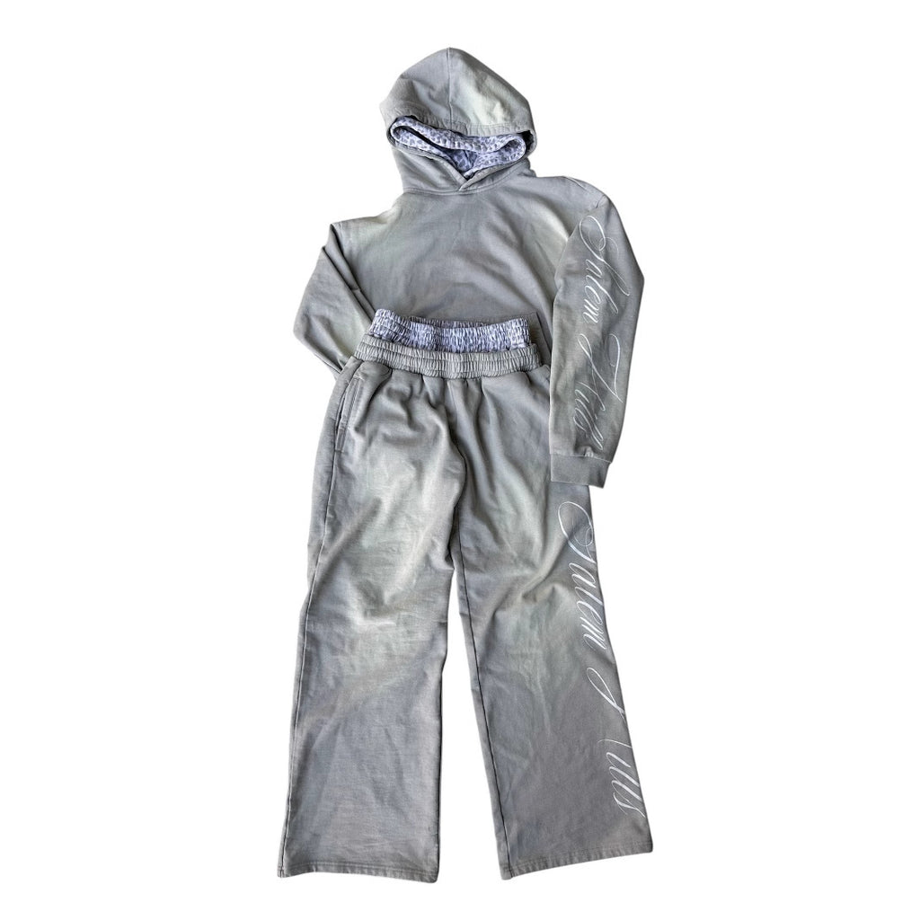 Punk Print Hoodie and Sweatpants Set