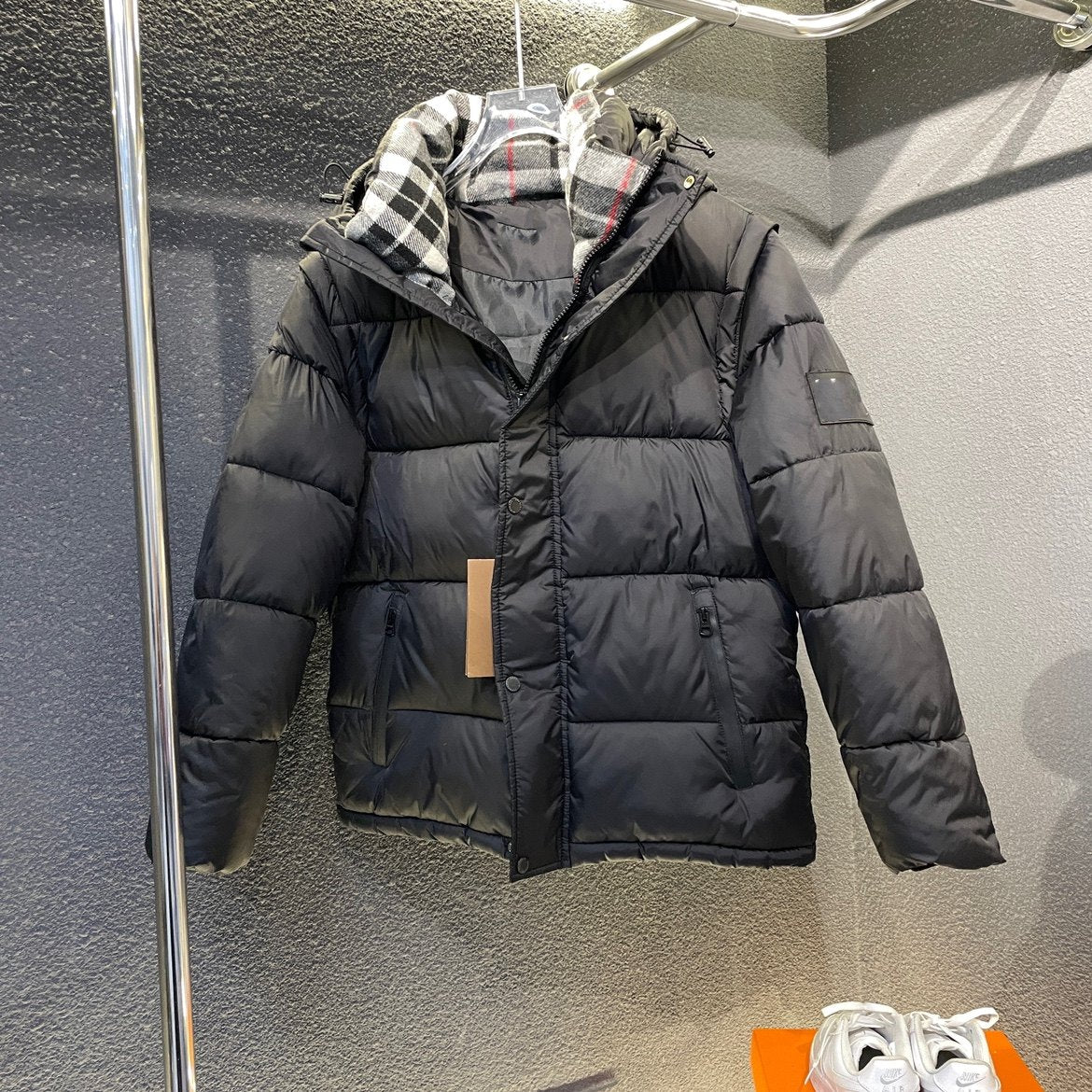 Plaid cotton-padded jacket