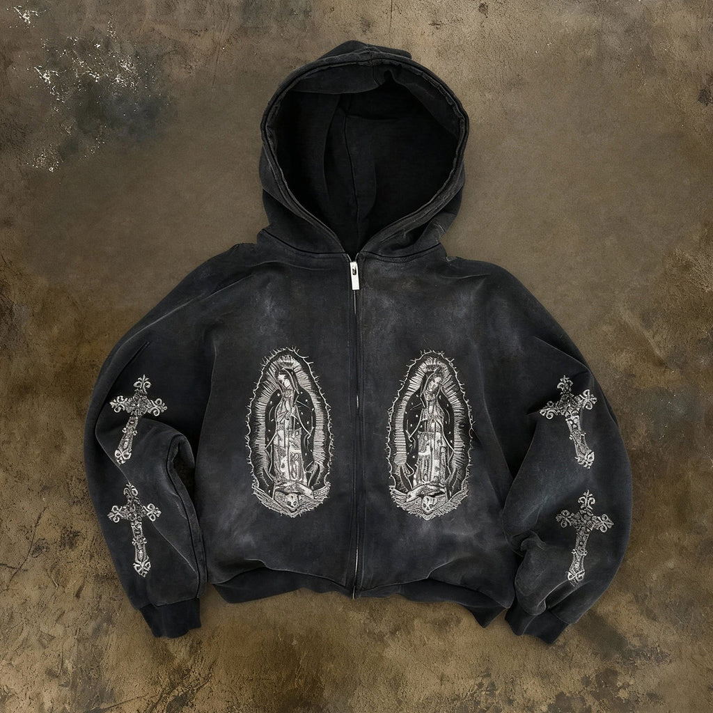 Print Cross Loose Jacket